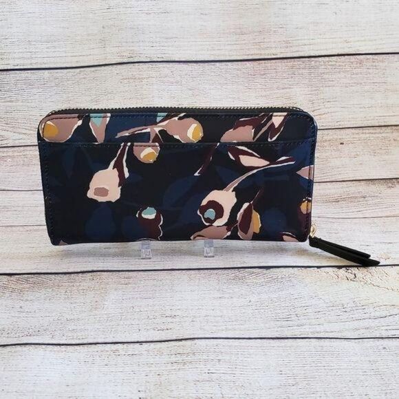 Kate Spade Large Dawn Paper Rose Floral Print Continental Zip Around Wallet - Picture 6 of 13